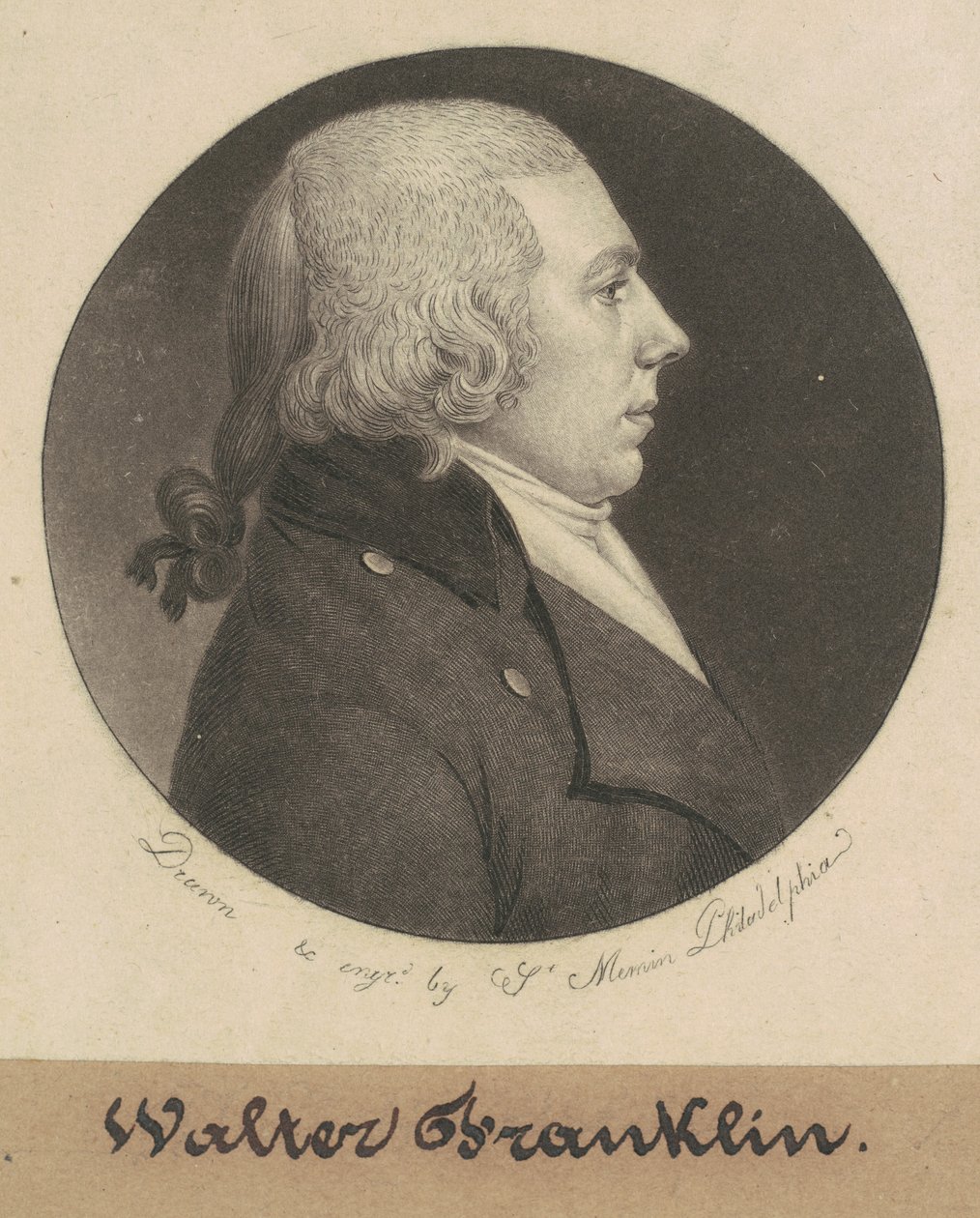 Walter Franklin by Charles B. J. Févret de Saint Mémin