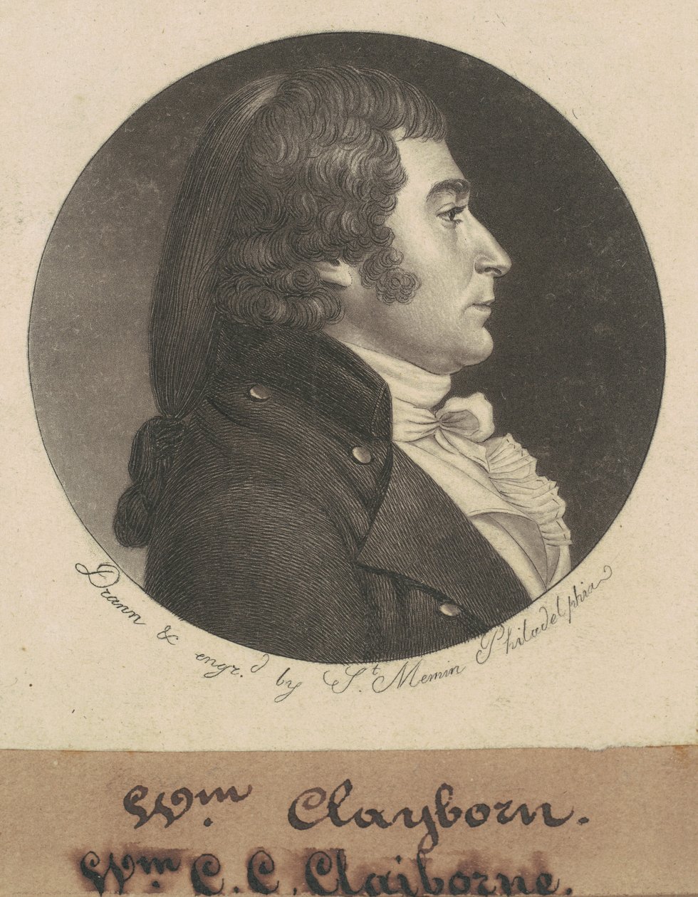 William Charles Cole Claiborne by Charles B. J. Févret de Saint Mémin