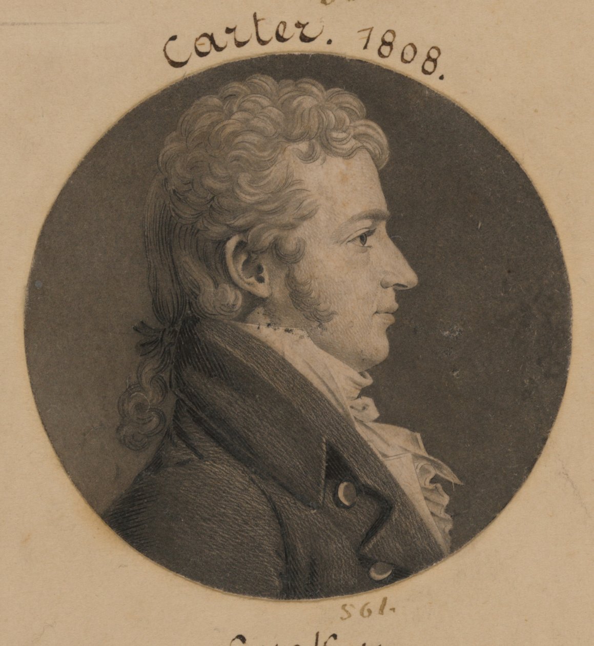 Bernard Moore Carter by Charles Balthazar Julien Févret de Saint-Mémin