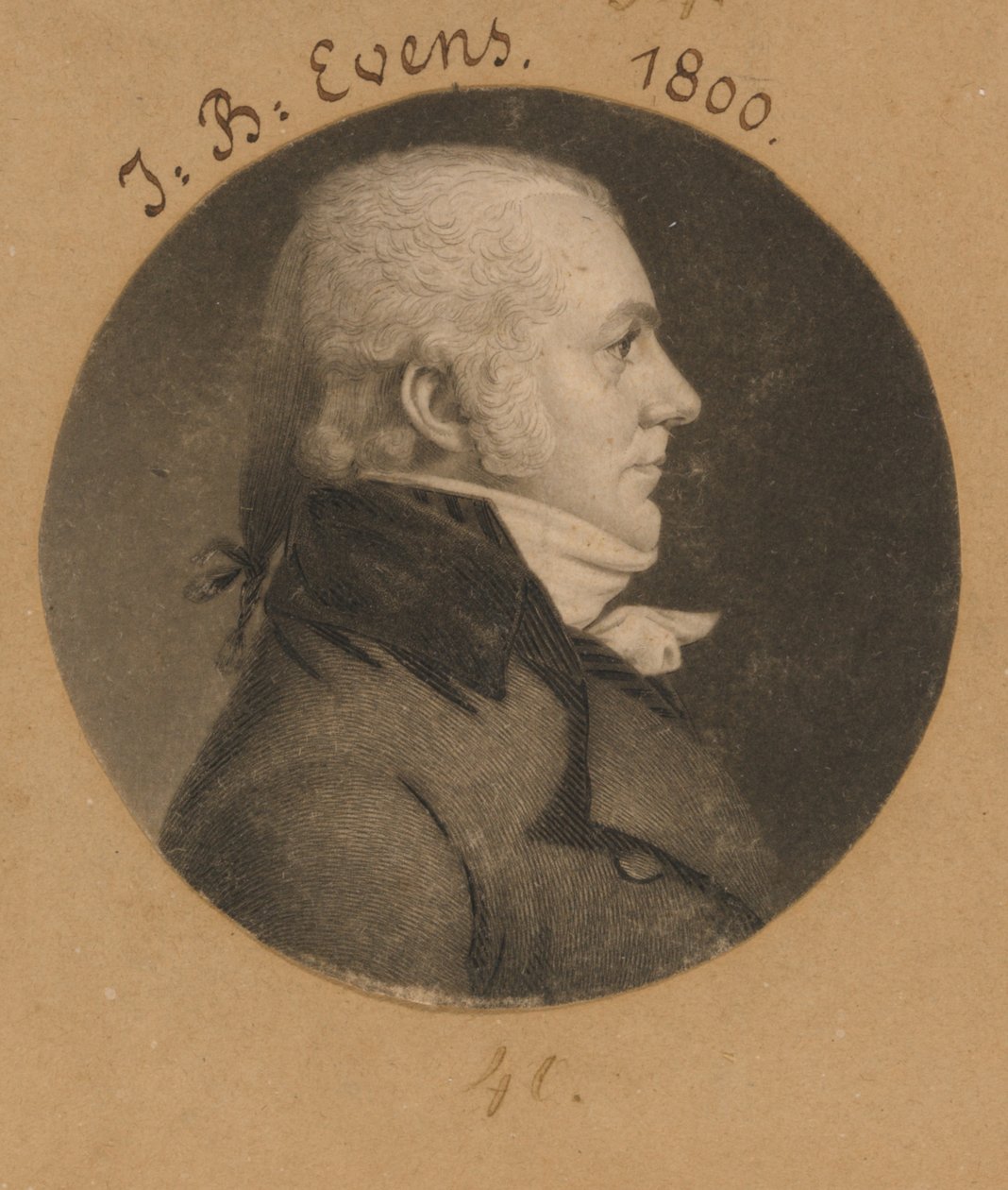 John B. Evens by Charles Balthazar Julien Févret de Saint-Mémin