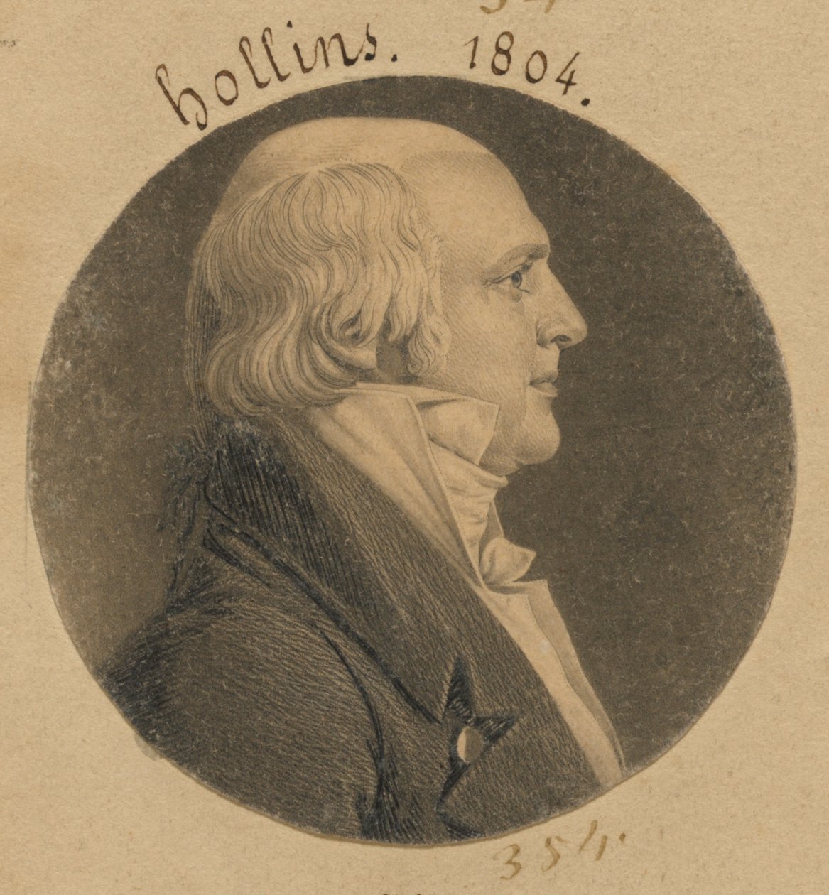 John Hollins by Charles Balthazar Julien Févret de Saint-Mémin