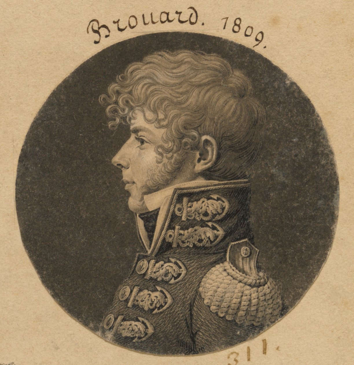 Michel Angelique Brouard by Charles Balthazar Julien Févret de Saint-Mémin