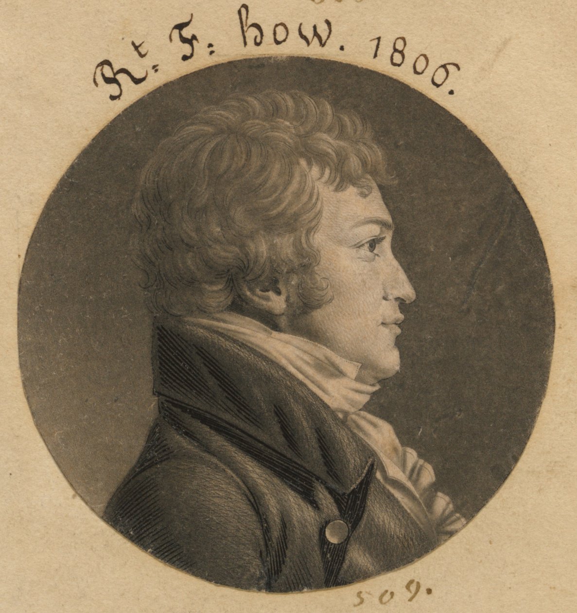 Robert F. How by Charles Balthazar Julien Févret de Saint-Mémin