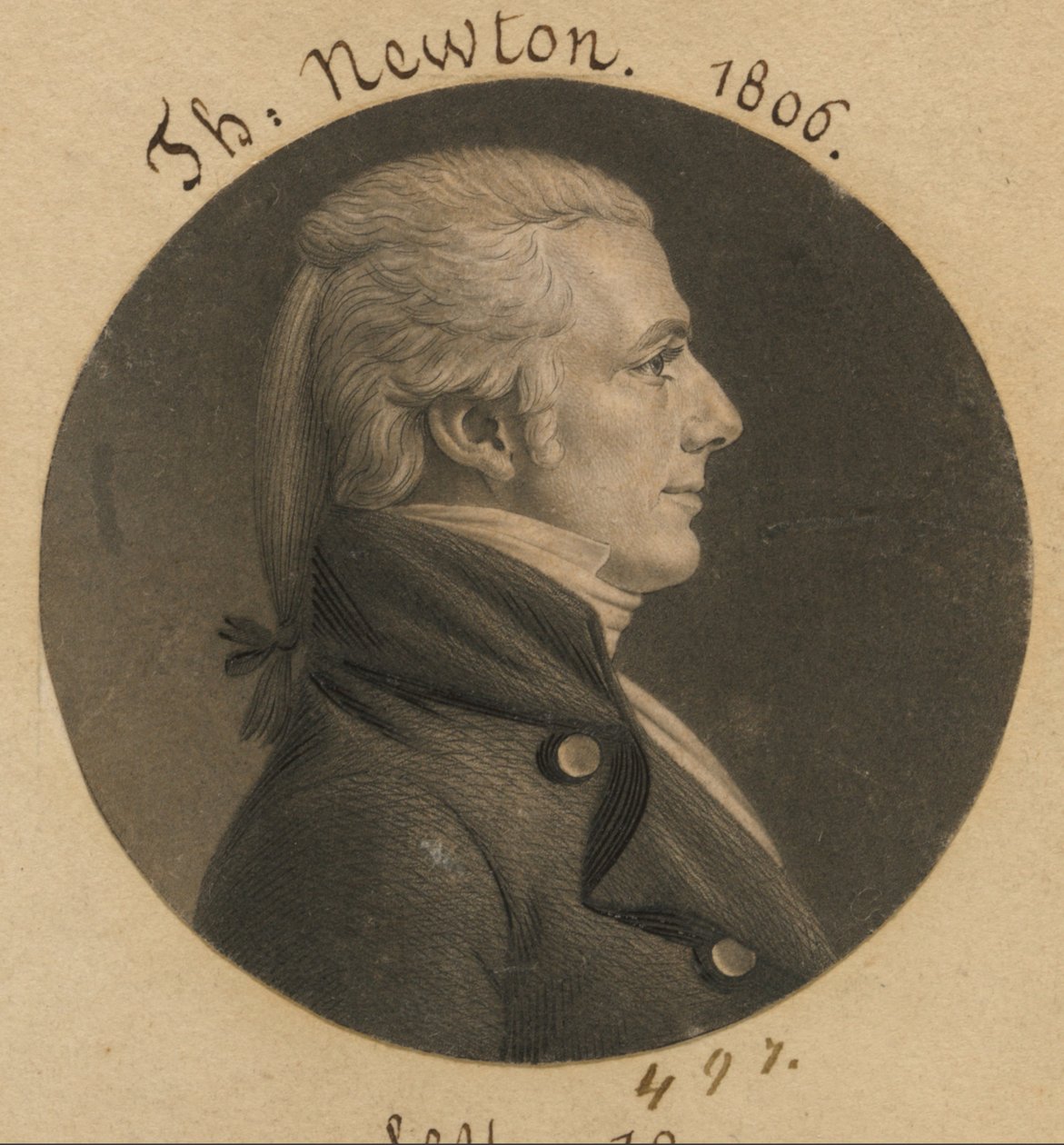 Thomas Newton, Jr. by Charles Balthazar Julien Févret de Saint-Mémin
