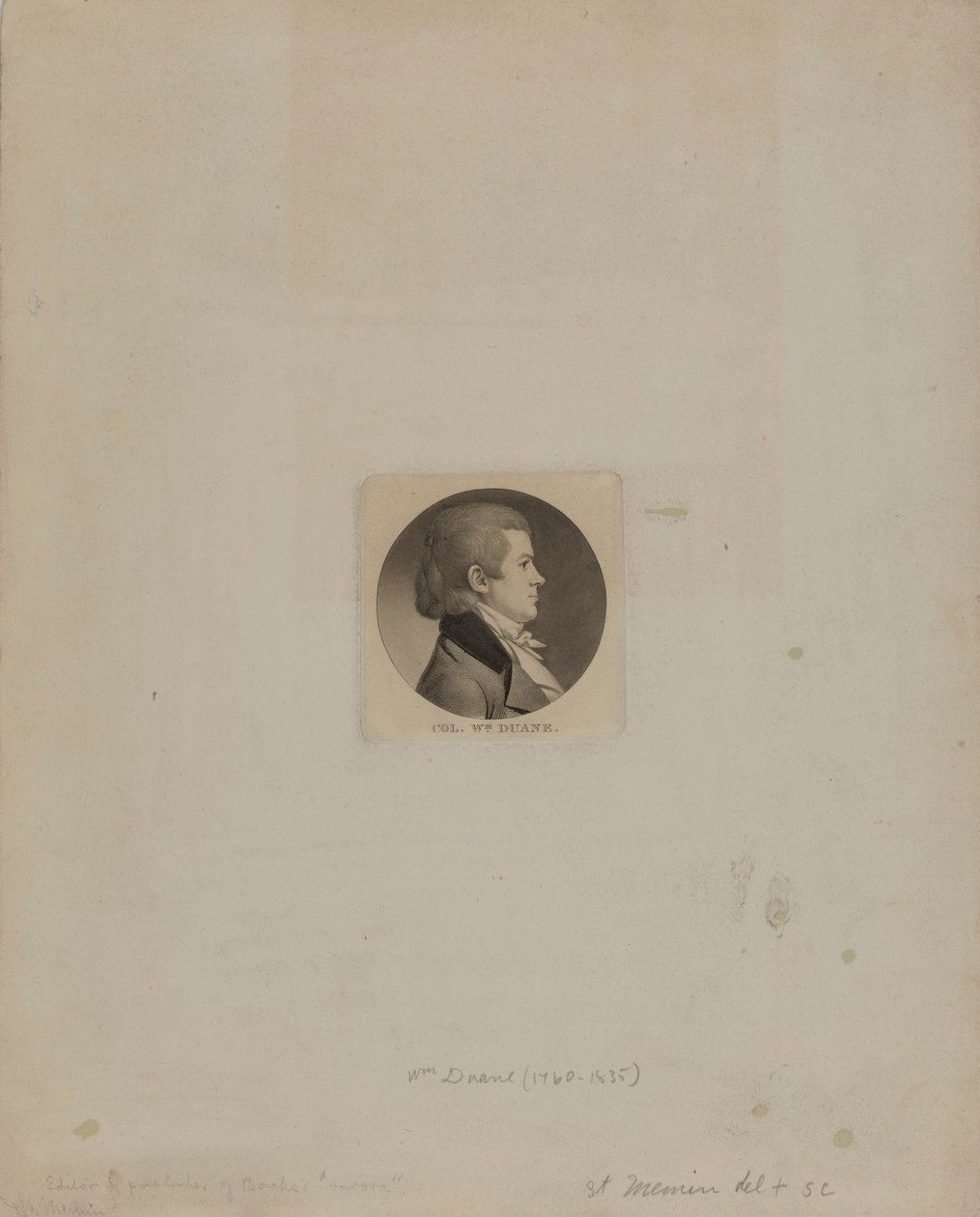 Colonel William Duane by Charles Balthazar Julien Févret de Saint Mémin