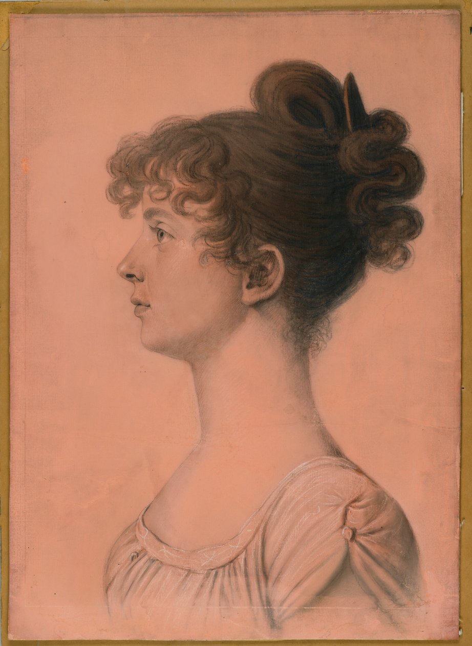 Portrait of Elizabeth Bland Mayo of Powhattan Seat, c.1808 by Charles Balthazar Julien Févret de Saint Mémin