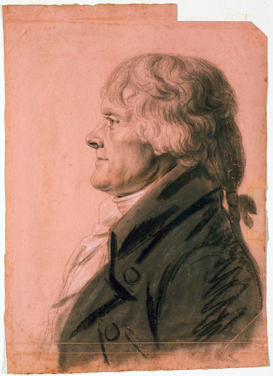 Portrait of Thomas Jefferson by Charles Balthazar Julien Févret de Saint Mémin