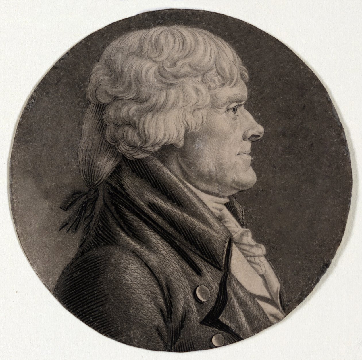 Thomas Jefferson, 1806 by Charles Balthazar Julien Févret de Saint Mémin