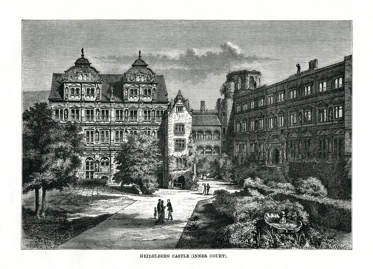 Heidelberg Castle, Germany by Charles Barbant