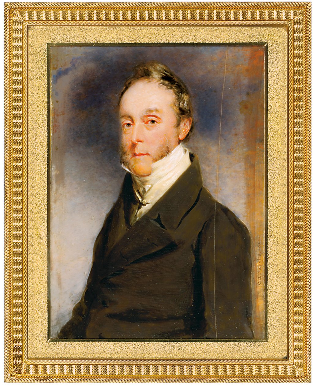 George Hay Hawkins Pennant in Brown Coat, White Waistcoat and High Collared White Shirt, Camden Town, London, 1864 by Charles Basebe
