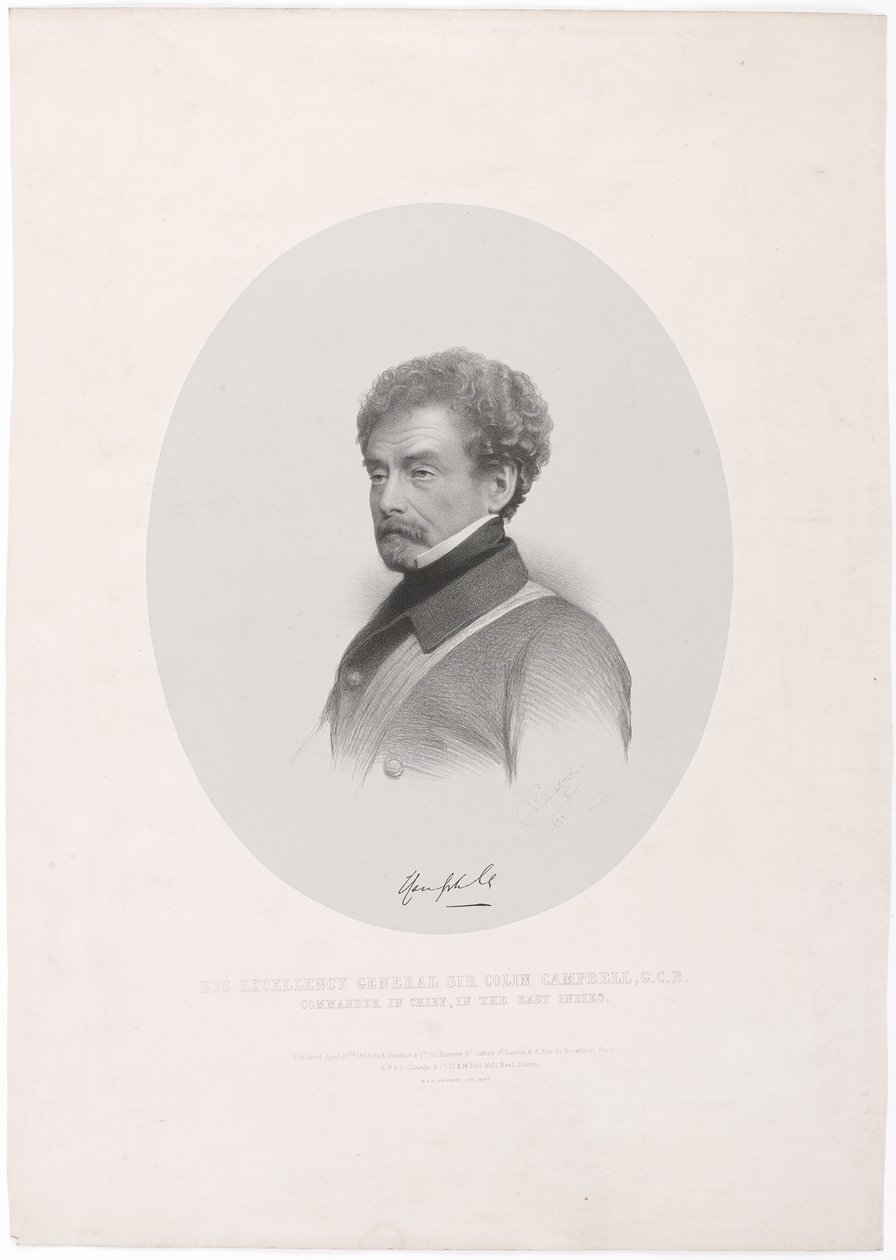 His Excellency General Sir Colin Campbell GCB Commander in Chief, in the East Indies by Charles Baugniet