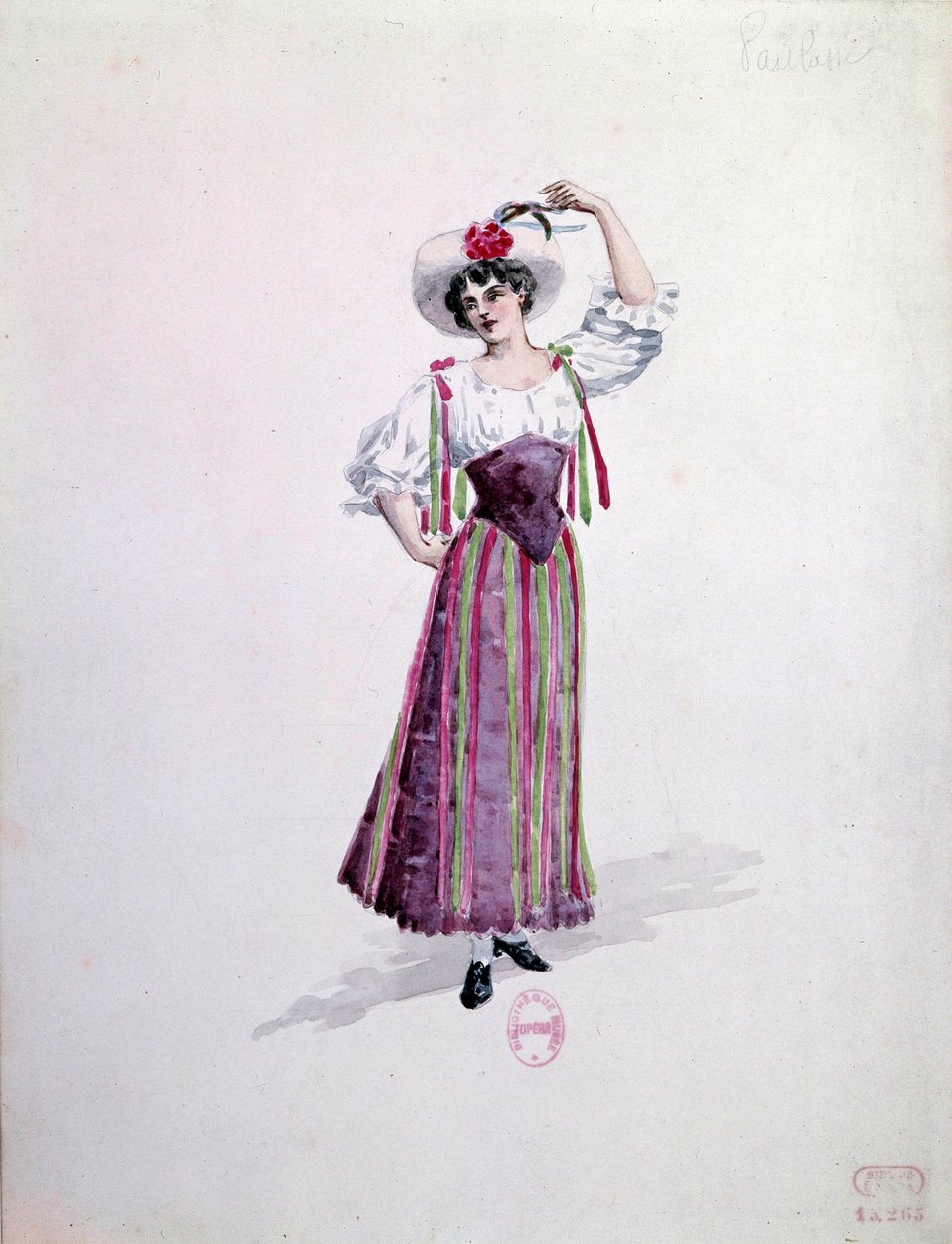 Young woman costume (Nedda or Colombine?) for the opera 