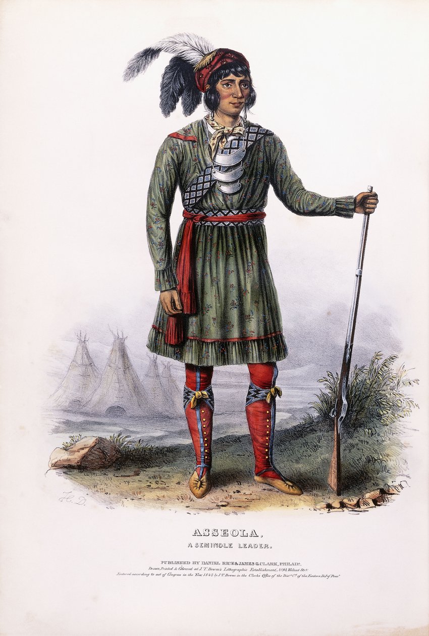 Asseola, a Seminole Leader, c.1837-1844 by Charles Bird (after) King