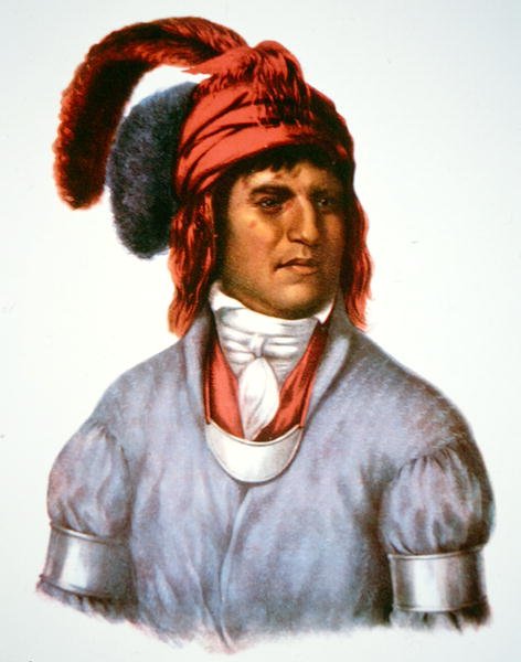 Ledagie, a chief of the Creek people, from a painting of 1825 by Charles Bird (after) King