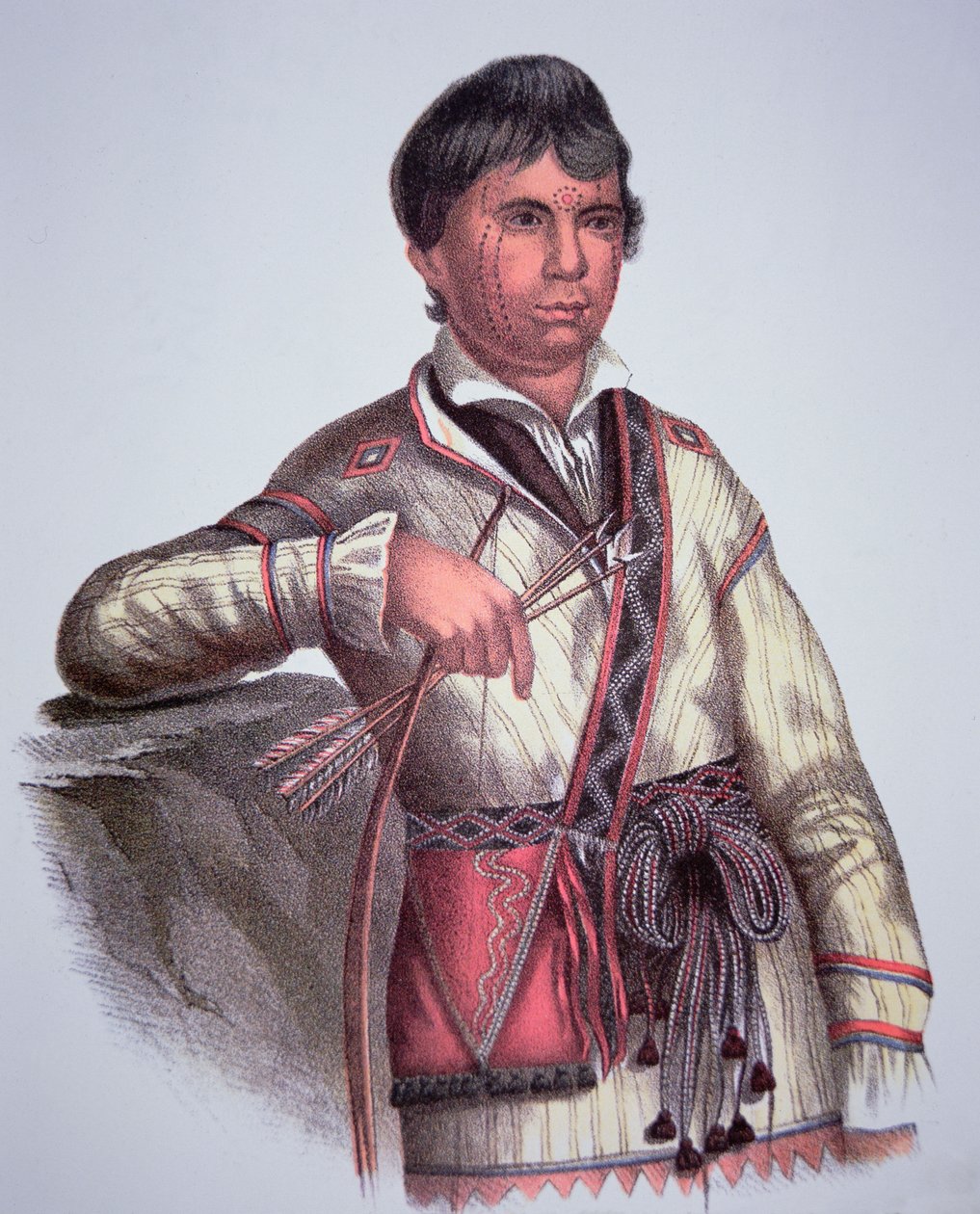 Mistippee, son of Yoholo-Micco, chief of the Creek People, from painting of 1826 by Charles Bird (after) King