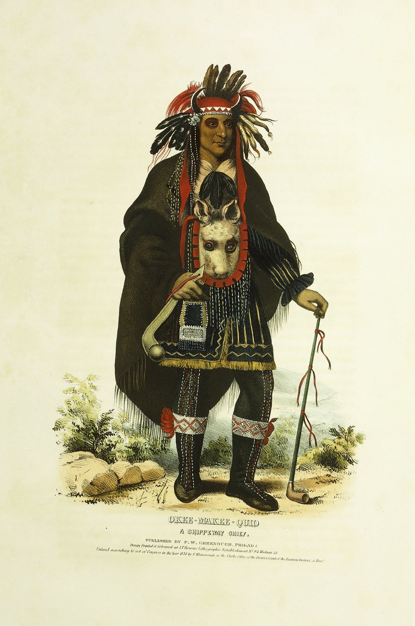 Okee-Makee-Quid, a Chippeway Chief by Charles Bird (after) King