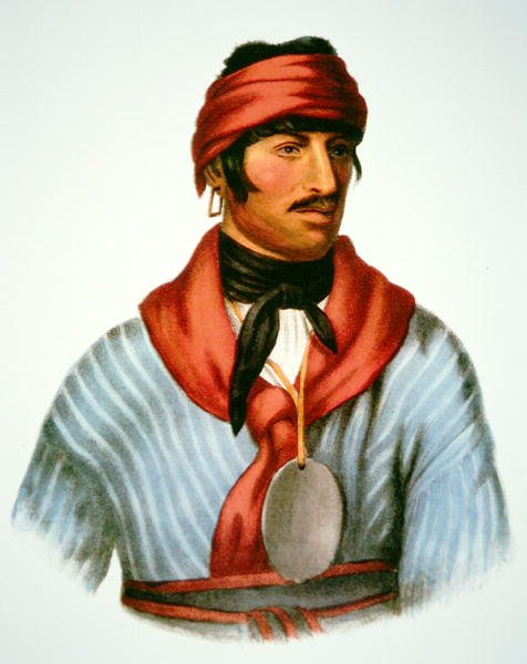 Selocta, a chief of the Creek people, from a painting of 1825 by Charles Bird (after) King
