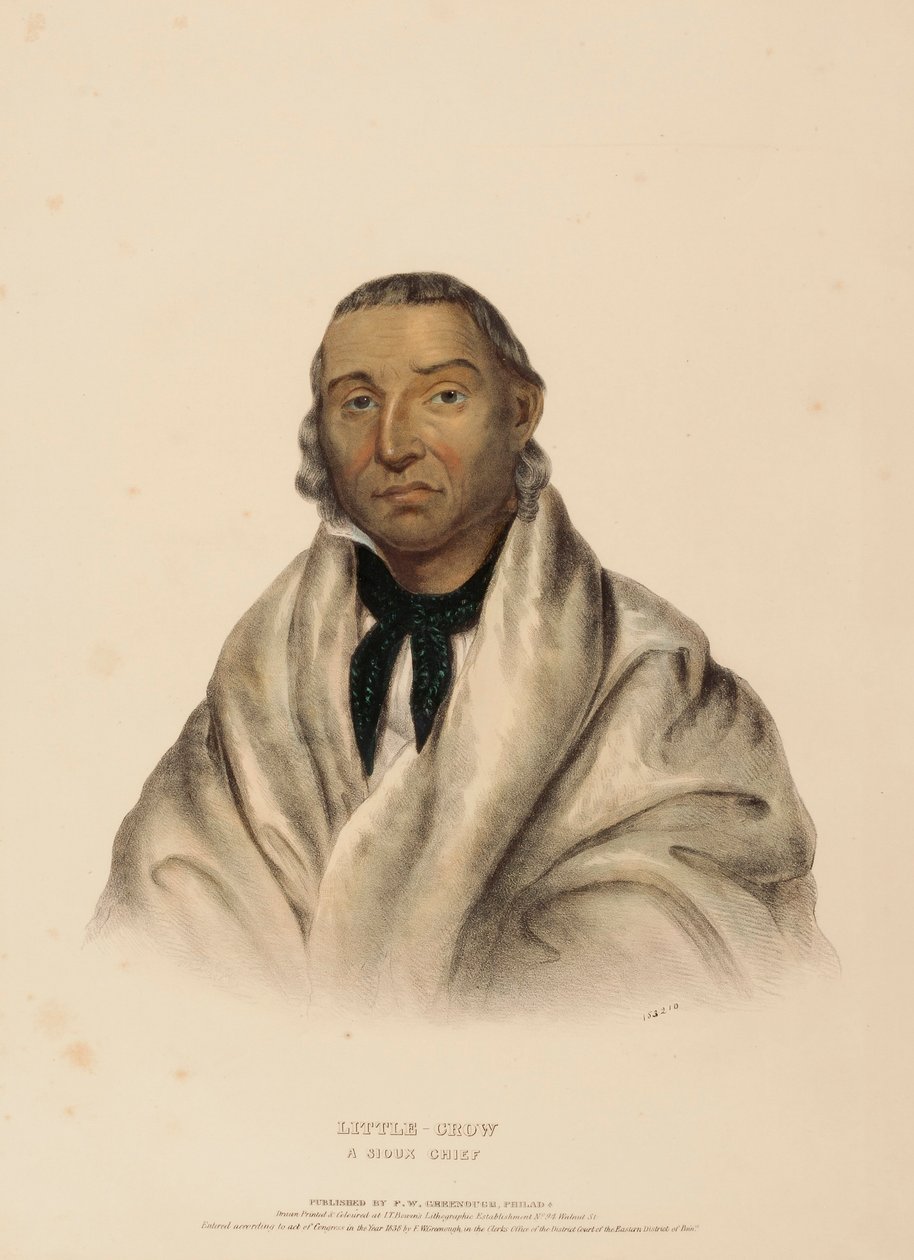 Little Crow, a Sioux Chief, from History of the Indian Tribes of North America by Charles Bird King