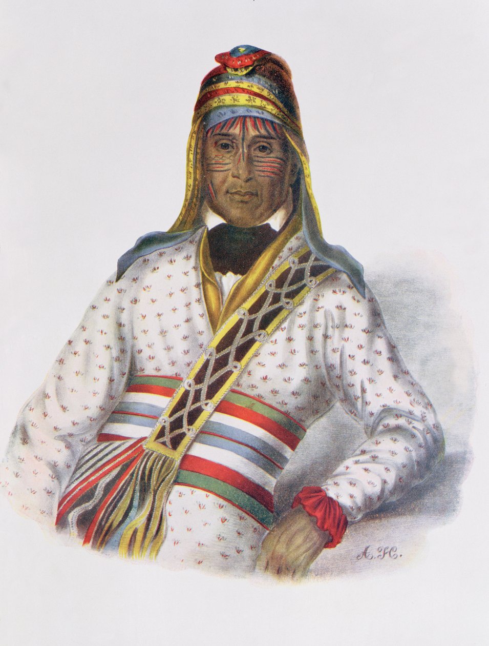 Yoholo-Micco, a Creek Chief, 1825, Illustration from 