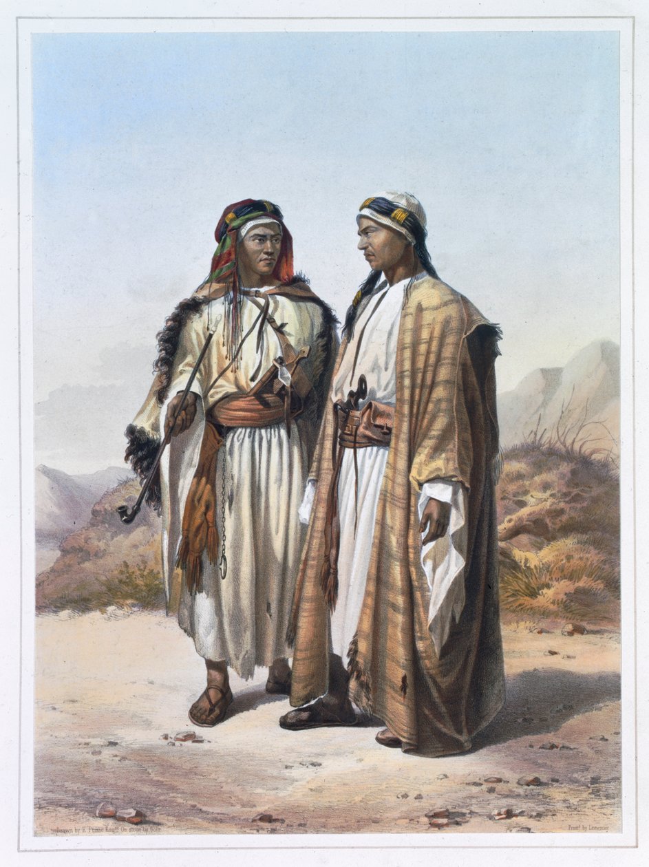 A Mahazi and a Soualeh Bedouin by Charles Bour