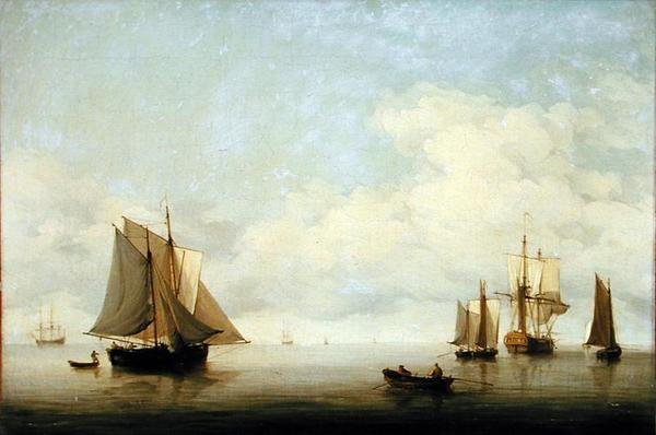 Seascape with Shipping by Charles Brooking
