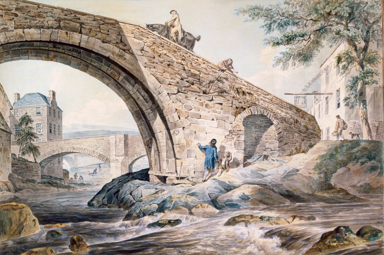 View of the Bridges at Haywick by Charles Catton