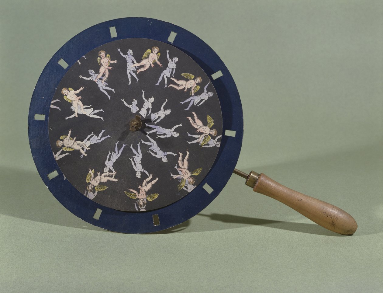 The Phenakisticope with a cherub design card by Charles Chevalier