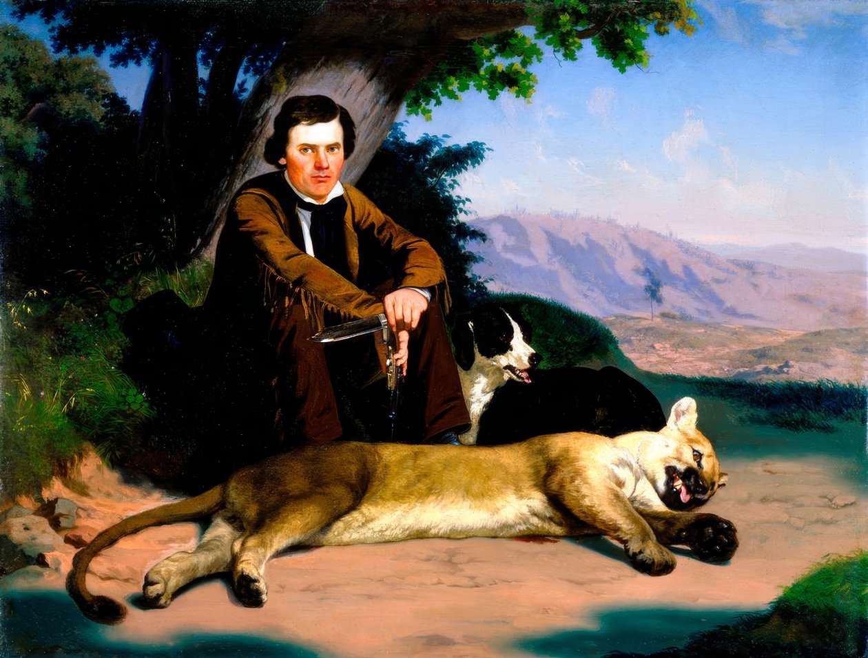 Ch. Ch. Nahl, Peter Quivey and the Mountain Lion by Charles Christian Nahl