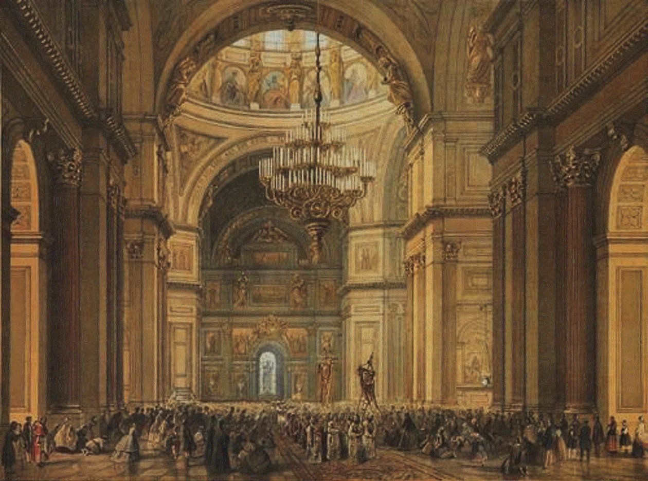 Church Service in the Saint Isaac
