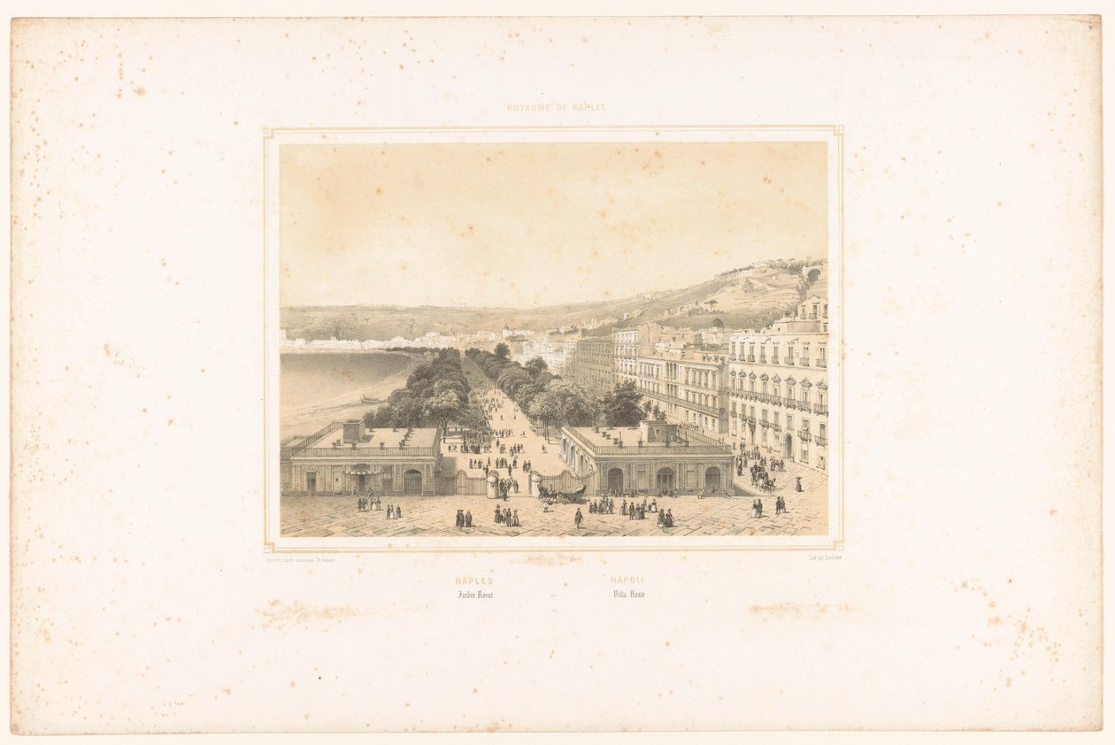 View of the Villa Poggio Reale with Tree-lined Avenue in Naples (Views of the Kingdom of Naples) by Charles Claude Bachelier