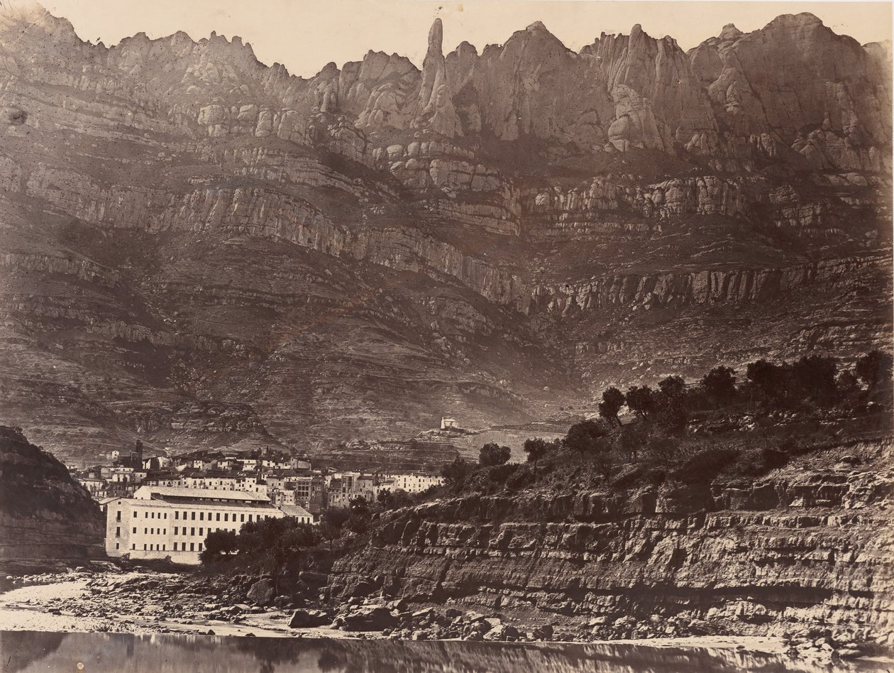 Monserrat, General View of the Mountain from Monistrol, 1860 by Charles Clifford