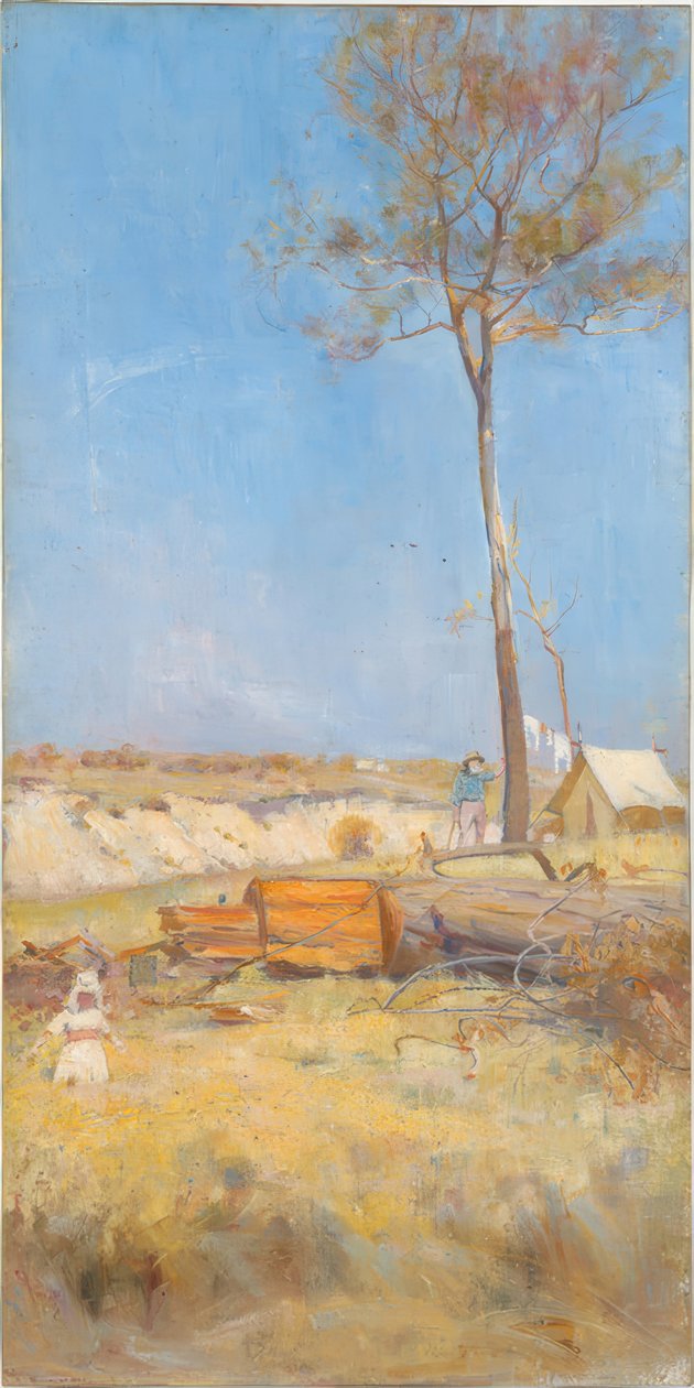 Under a Southern Sun (Timber Splitter’s Camp) by Charles Edward Conder