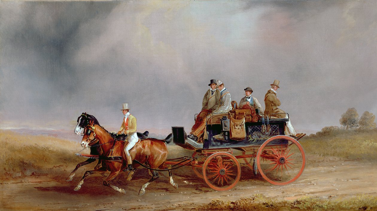 Going Shooting; a Postillion and Pair with a Game Cart by Charles Cooper Henderson