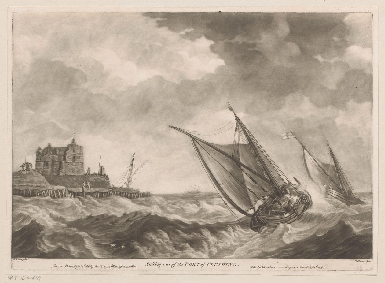 Sailboats Departing from the Port of Vlissingen by Charles Corbutt