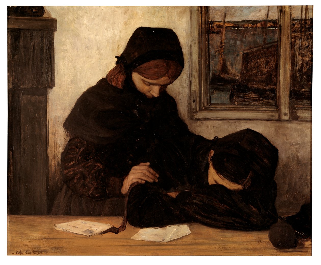Mourning at Ouessant by Charles Cottet
