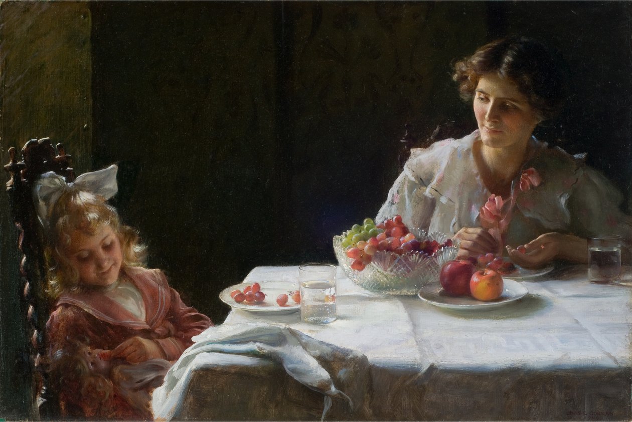 Breakfast for Three 1909 by Charles Courtney Curran