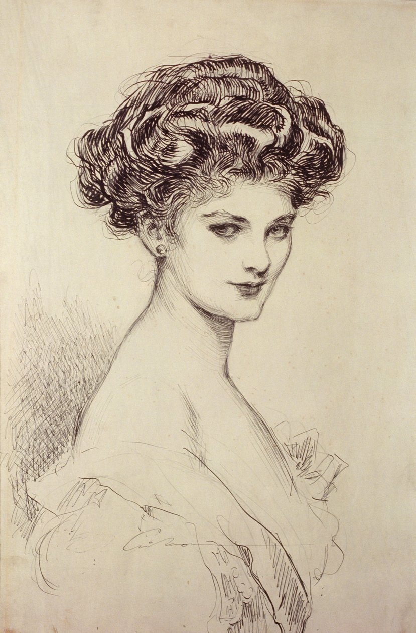 Study of a Head by Charles Dana Gibson: Buy fine art prints