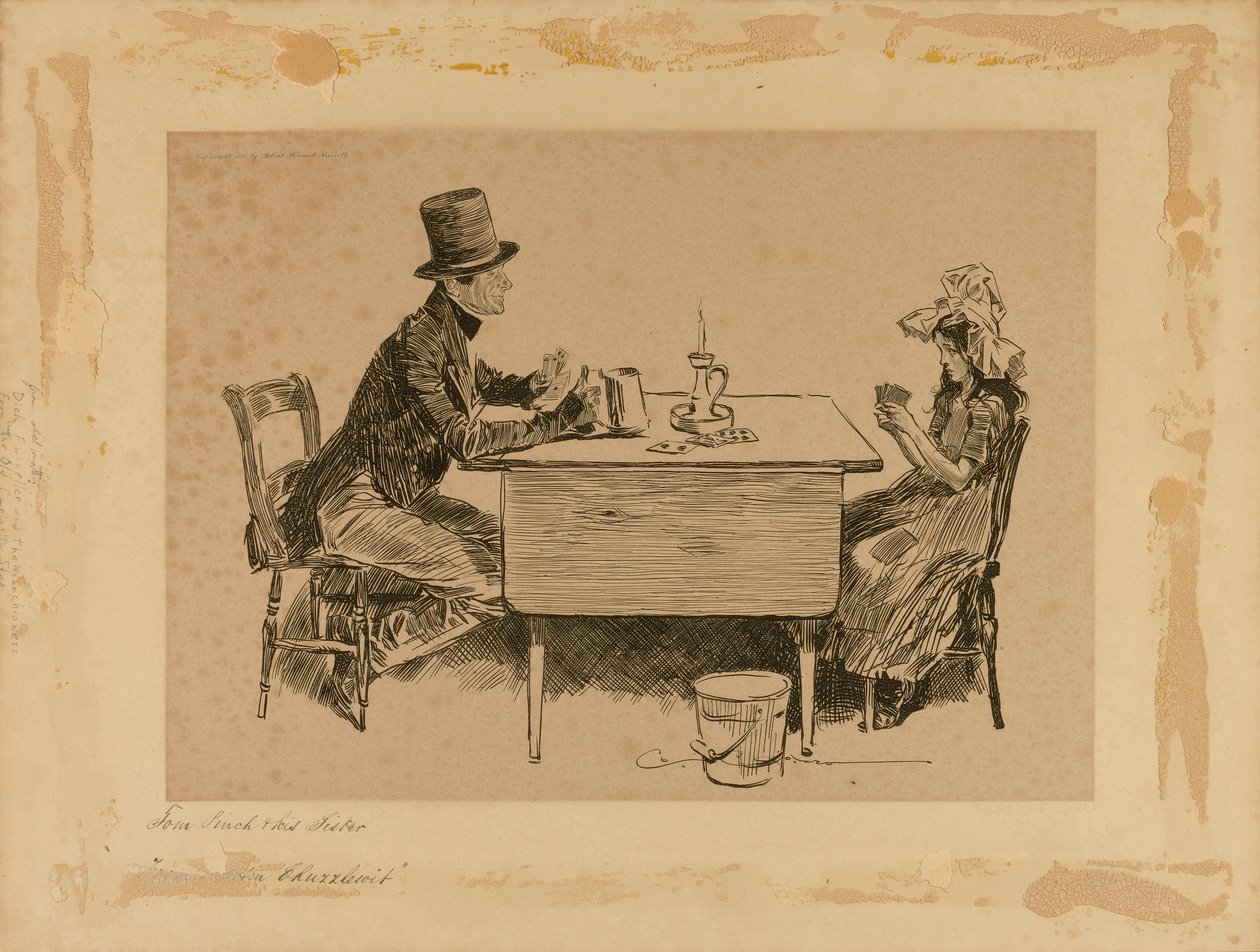 Tom Pinch and His Sister, from "Martin Chuzzlewit" by Charles Dana Gibson
