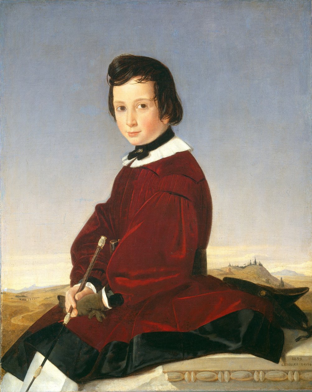 Portrait of a Young Horsewoman, 1839 by Charles David