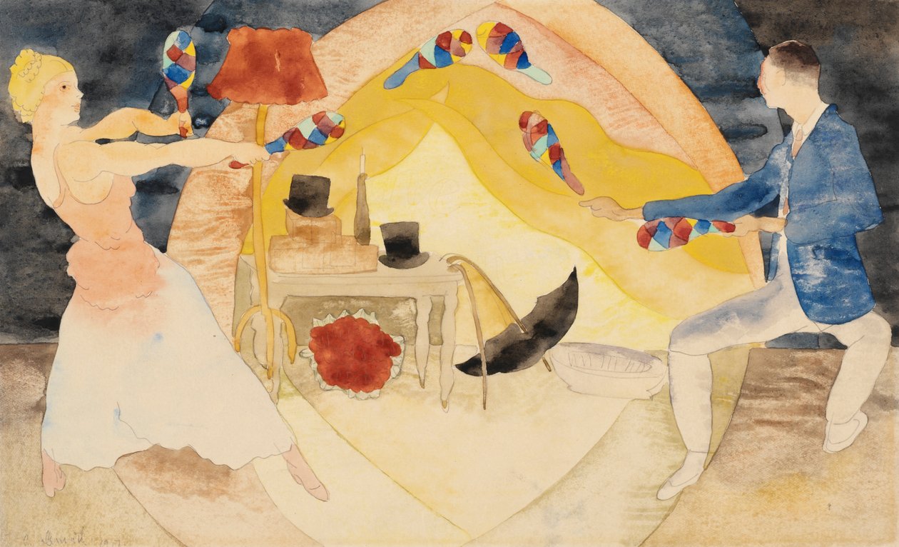 Jugglers with Indian Clubs by Charles Demuth