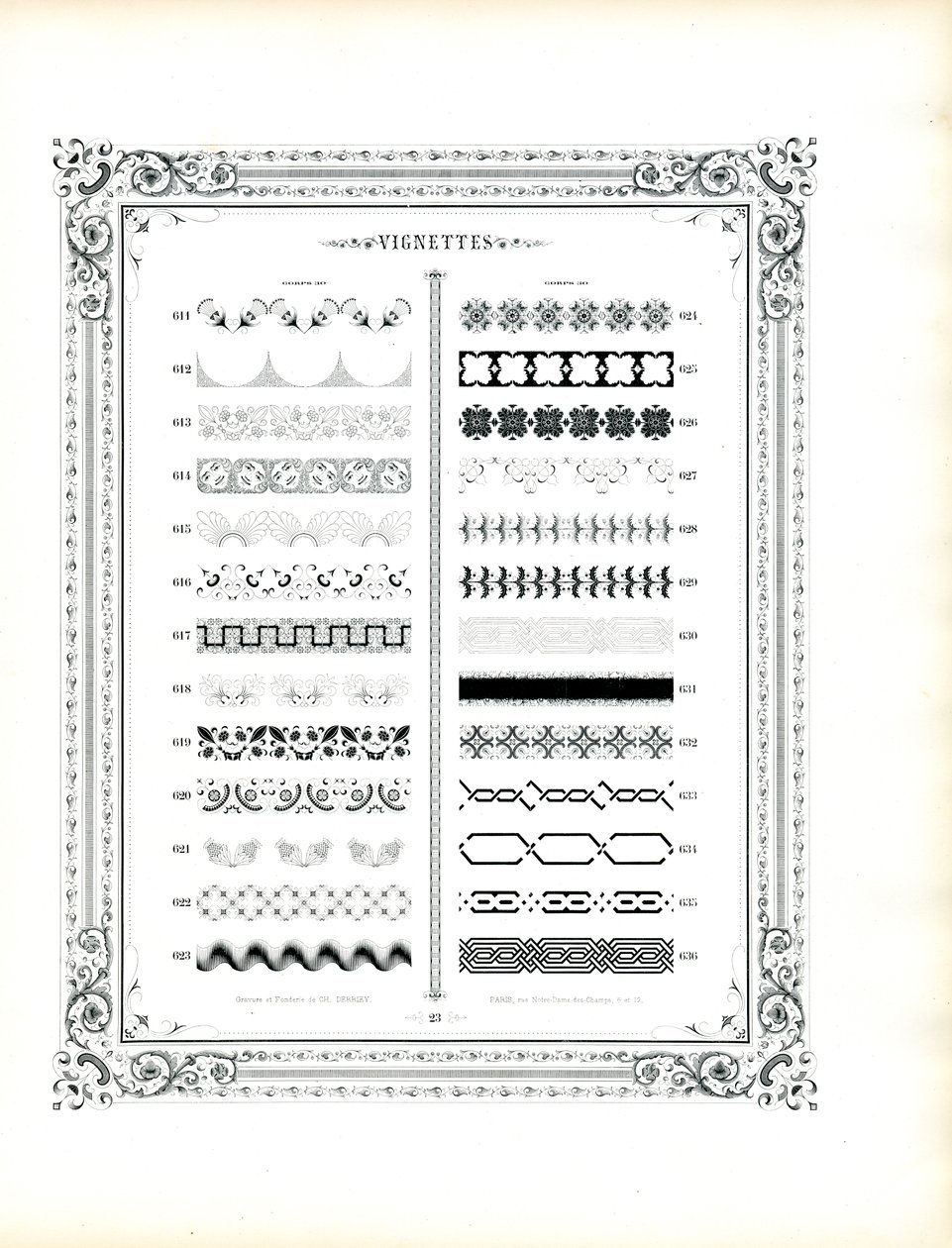 Decorative Borders and Ornamental Patterns by Charles Derriey