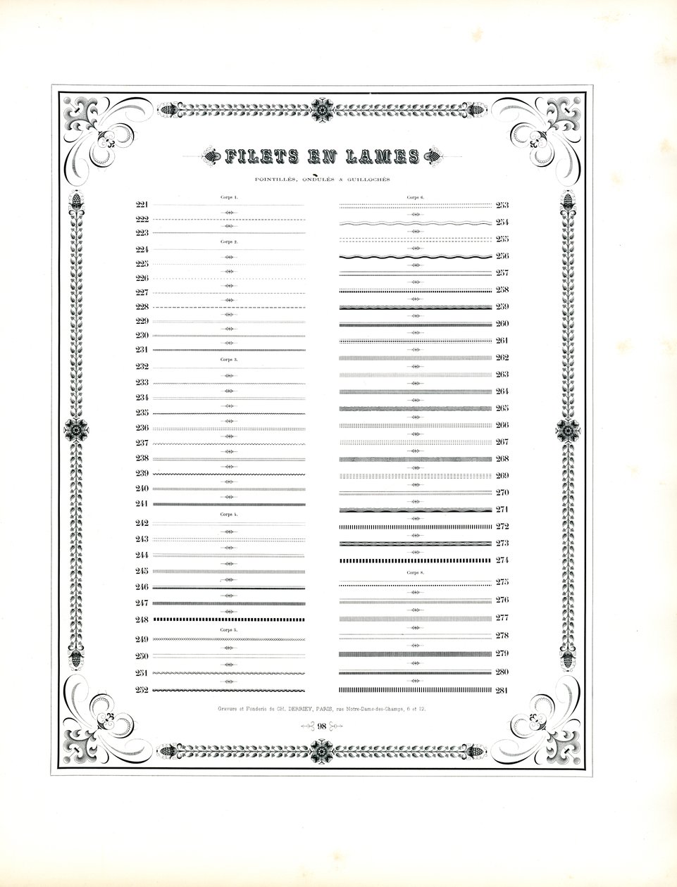 Dotted and Wavy Line Elements - Filets en Lames by Charles Derriey