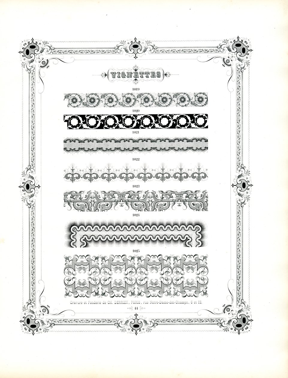 Elegant Ornamental Patterns for Luxury Printing by Charles Derriey