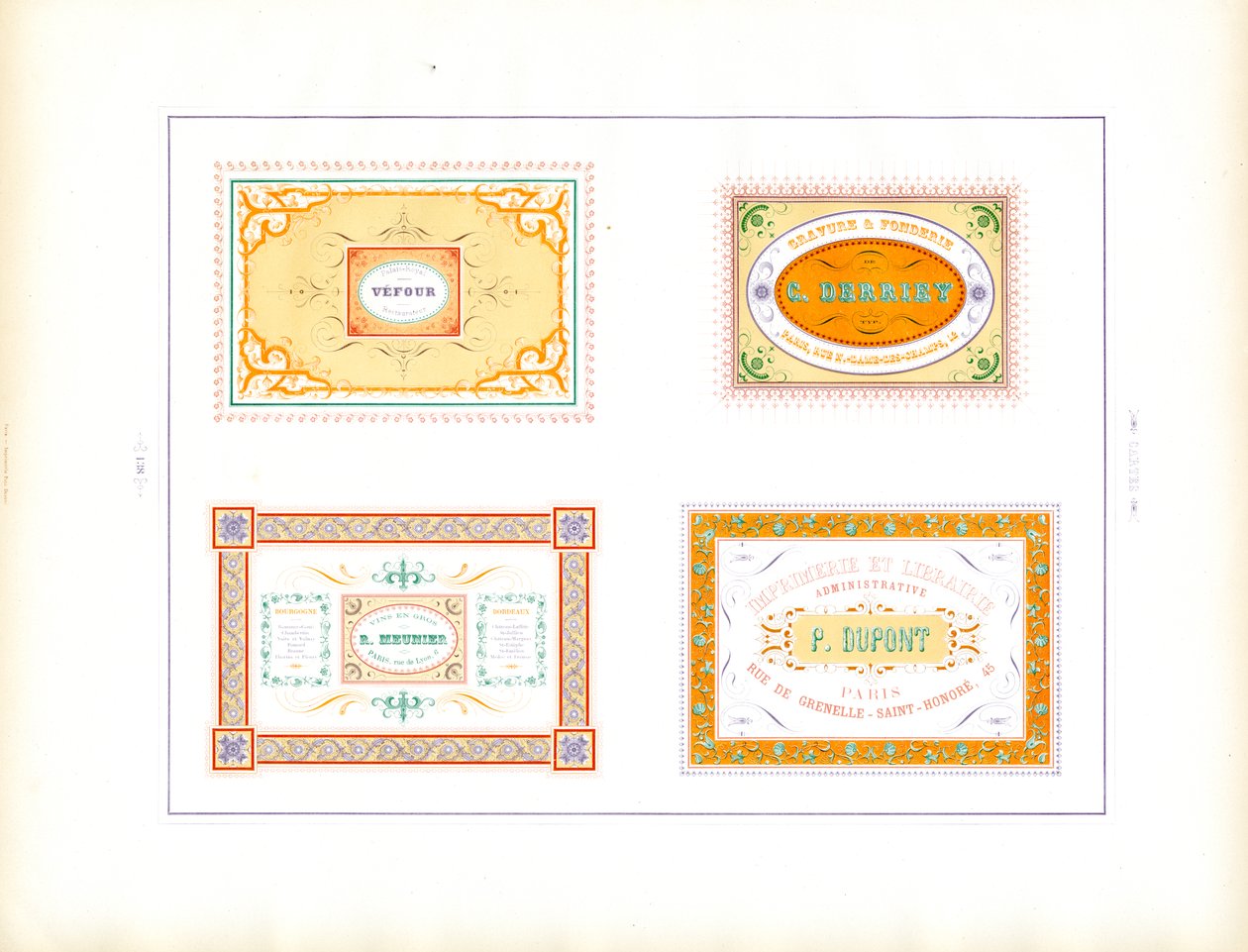 Ornamental Frames for Business Papers by Charles Derriey