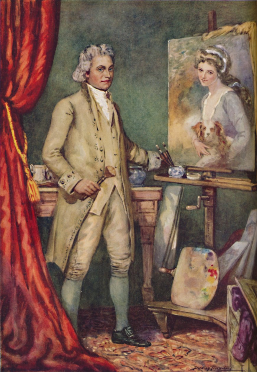 George Romney - At Work On A Picture Of His Favourite Model by Charles Dudley Tennant