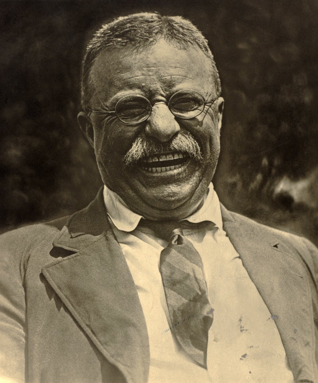 Theodore Roosevelt laughing, c.1910 by Charles Duprez