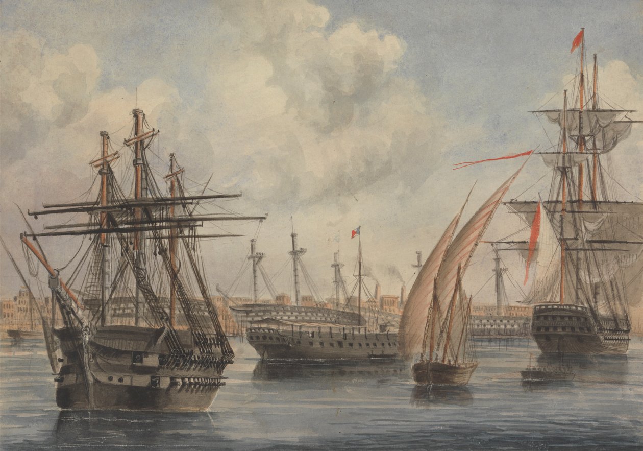 The Harbor, Alexandria by Charles Dyce