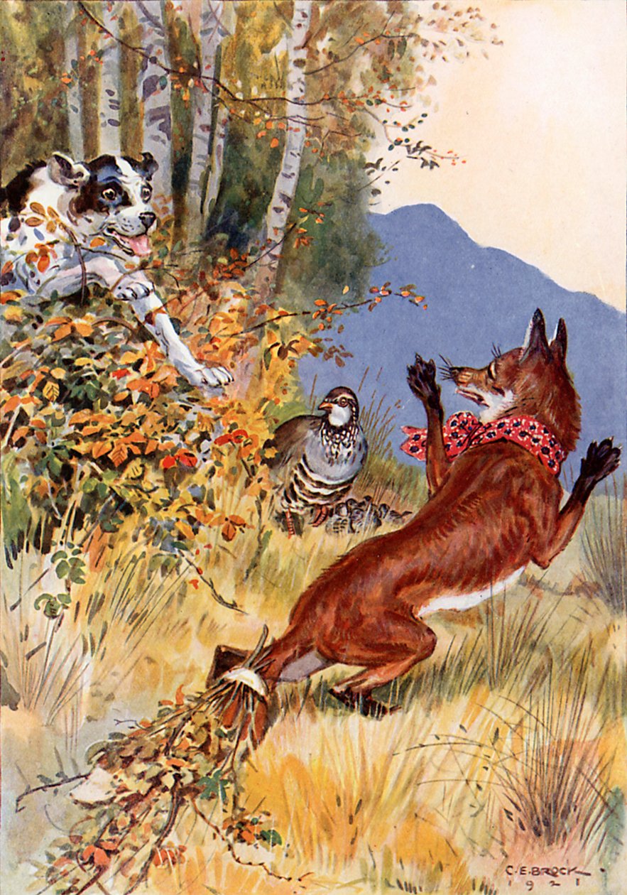 Out of the bushes sprang the dog by Charles Edmund (after) Brock