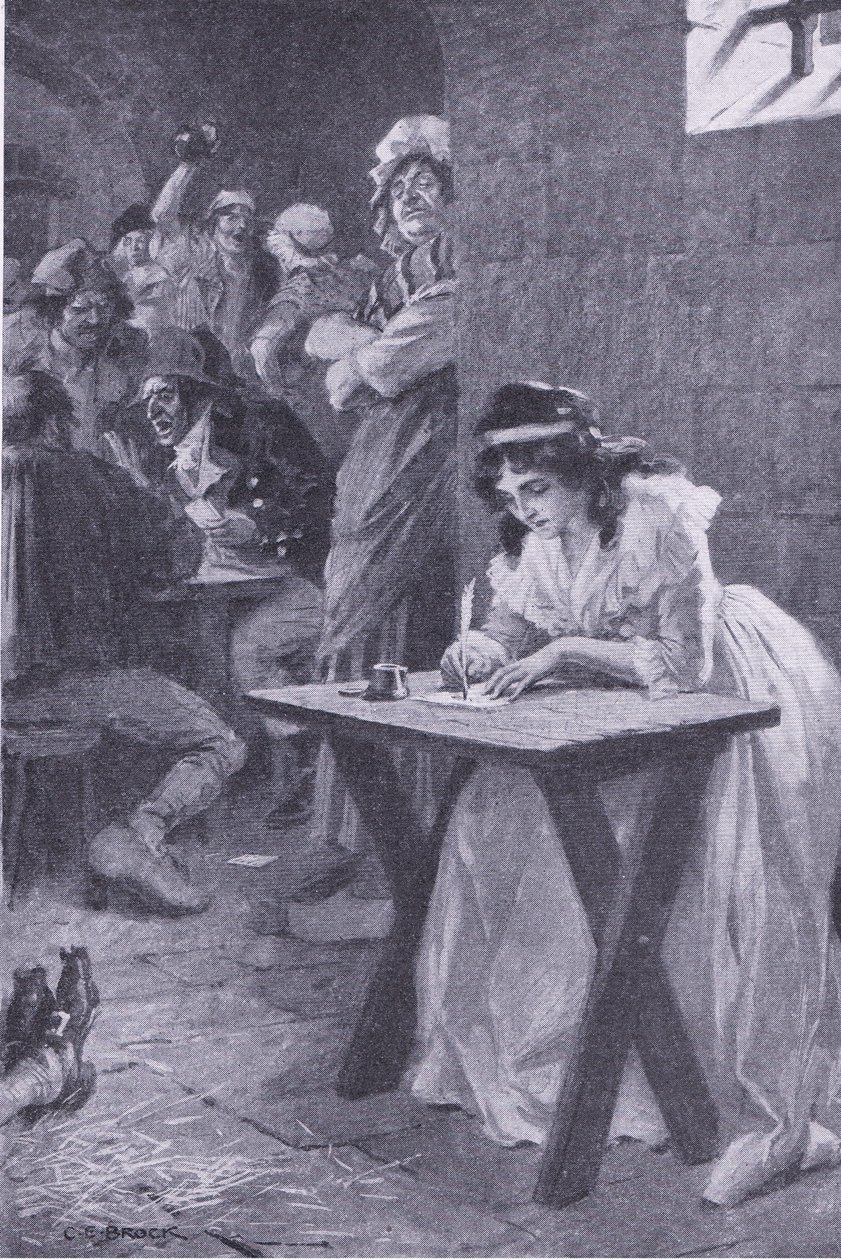 Madame Roland writes to her daughter, from My Magazine, 1922 by Charles Edmund Brock