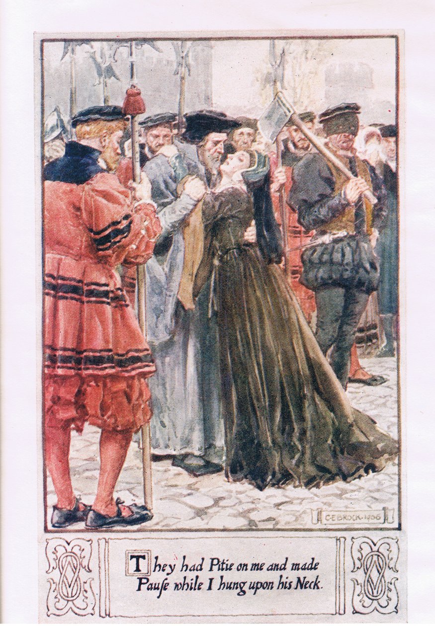 They had pity on me and made pause while I hung upon his neck by Charles Edmund Brock